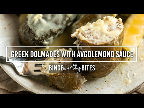 Greek Dolmades with Avgolemono Sauce