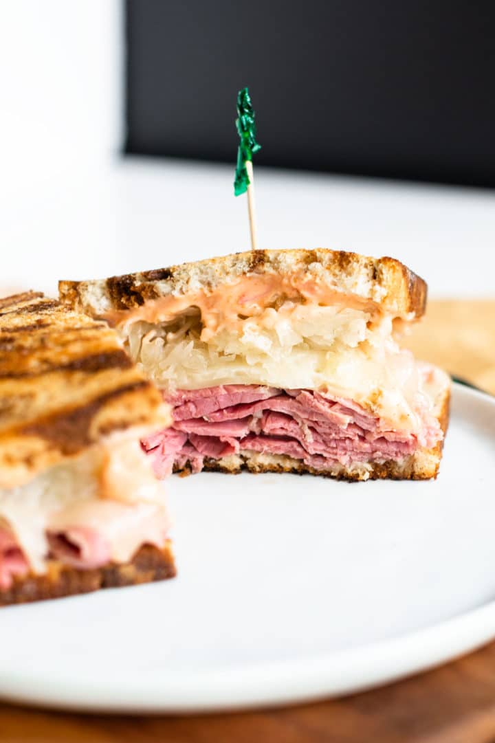 Classic Reuben with Oven Baked Corned Beef Brisket Binge Worthy Bites
