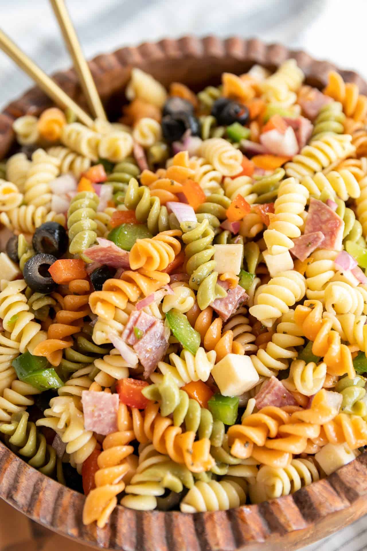 Antipasto Pasta Salad and Italian Vinaigrette Dressing - Binge Worthy Bites